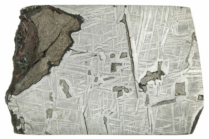 Etched Saint-Aubin Iron Meteorite Slice ( g) - France #346526